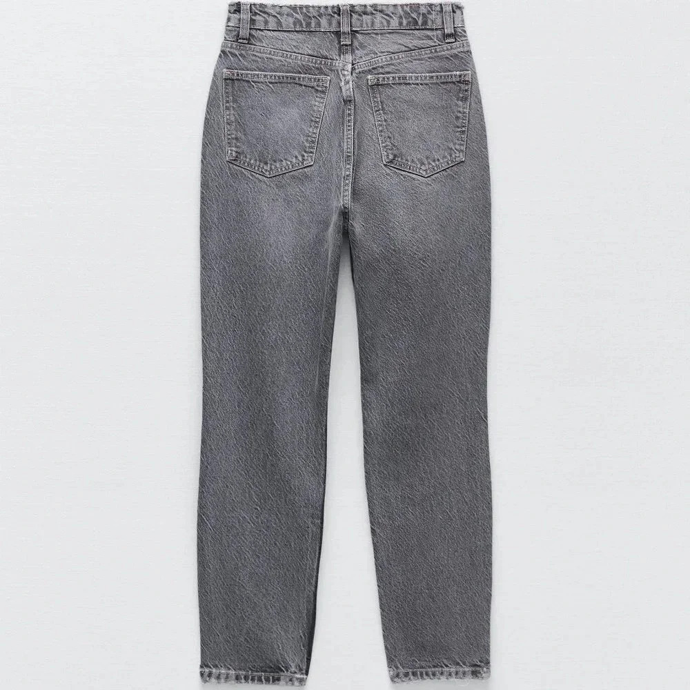 ZARA |  RIPPED MOM FIT JEANS - Picture 2 of 13